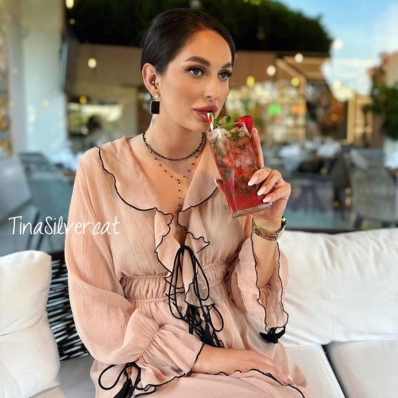 BLOGGER'S FAVE! Zara Ruffled Dress With Bows Sz S, M NWT - Picture 8 of 16